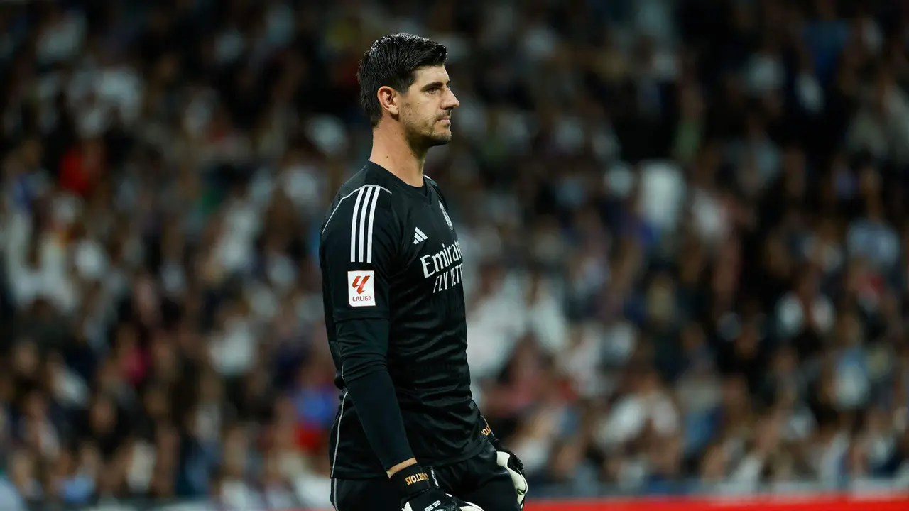 El guardameta belga del Real Madrid, Thibaut Courtois, en una imagen de archivo de esta temporada. EFE / Juanjo Martín.