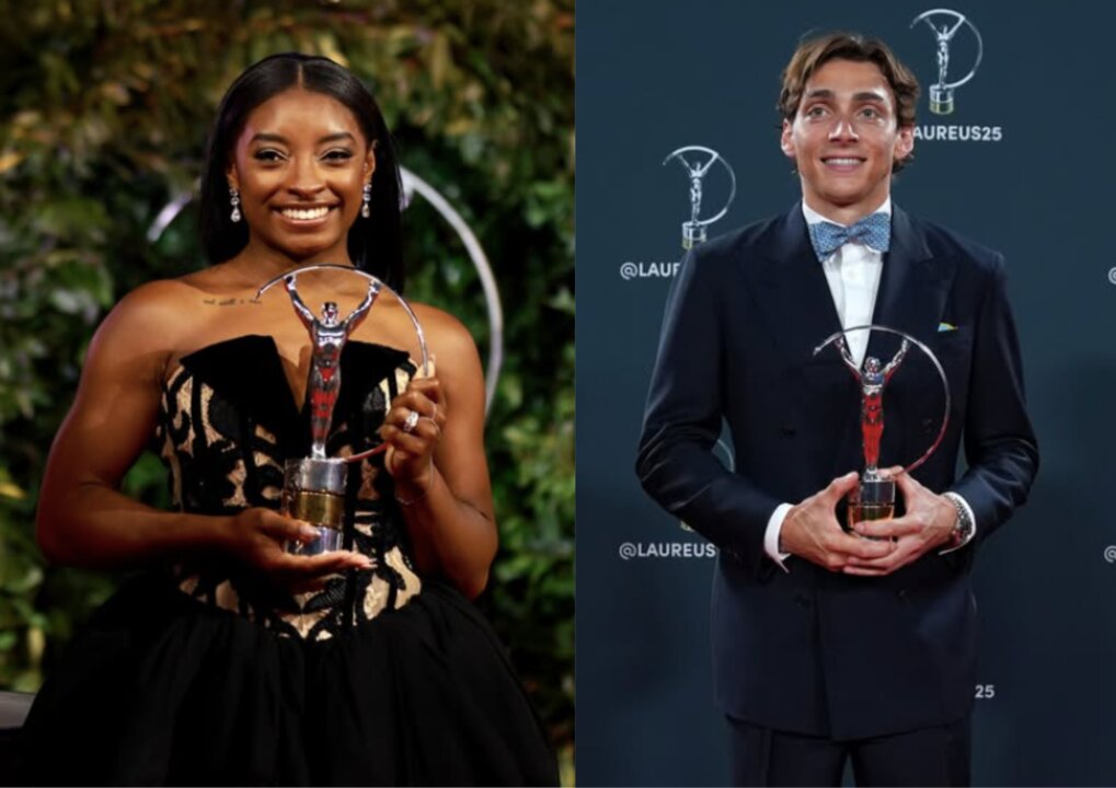 Simone Biles y Mondo Duplantis